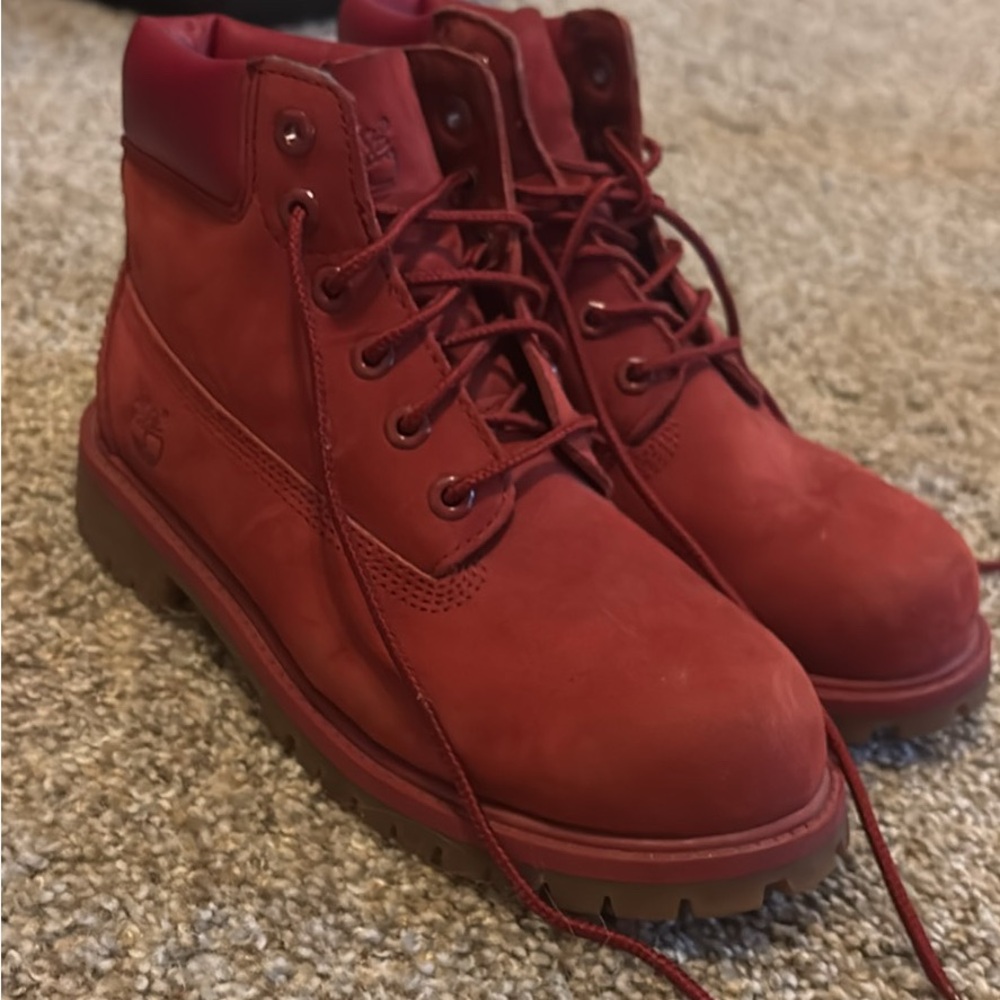 Timberland boys Bold Red Boots